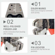 IWS-1226D Crimping Tools Works for Raychem TE MiniSeal Low Profile Environmental Splices M81824/1-XX from AWG 26-12 Hand Crimping Pliers iCrimp