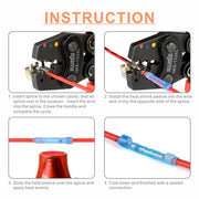 IWS-1226L Crimping Tools for Raychem TE Miniseal Low Profile Environmental Splices M81824/1-XX from AWG 26-12 Hand Crimping Pliers iCrimp