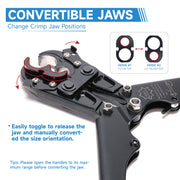 IWS-1234N Pex Pipe Crimping Tool with Convertible 1/2" and 3/4" Jaws for Copper Ring, meets ASTM 1807 Standard PEX Pipe Tools iCrimp
