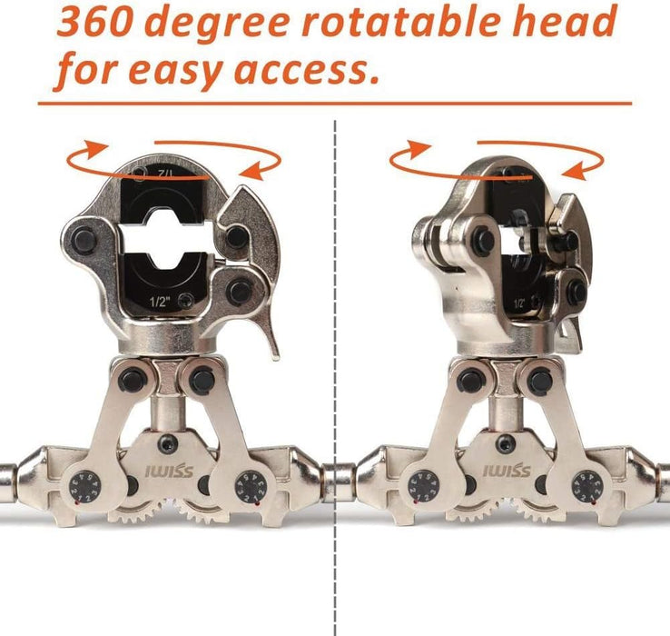 360 degree rotatable head for easy access.