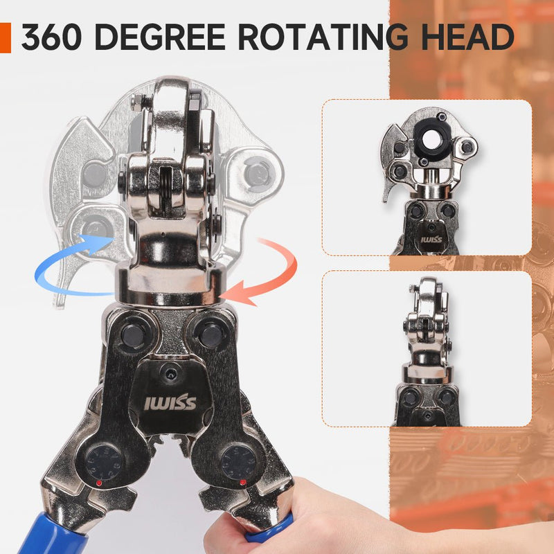 IWS-1632AF PAP/PEX Multi-Layer Pipe Pressing Tools With Extendable Handle And Rotatable Head（16,20,26,32mm） Multi-layer Pipe Tools IWISS TOOLS