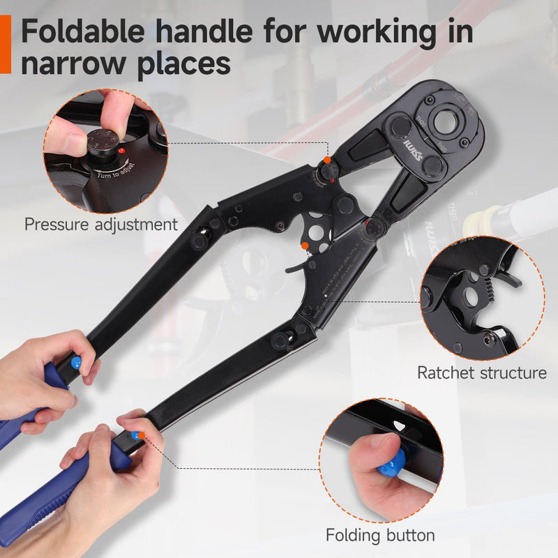 IWS-1632B PAP/PEX Multi-Layer Pipe Pressing Tools With Folding Handle（16,20,26,32mm） Multi-layer Pipe Tools IWISS TOOLS