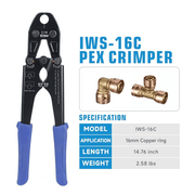IWS-16C Australian Pex Crimping Tool for 16mm Copper Pex Crimp Rings PEX Pipe Tools iCrimp