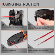 IWS-16DS Ratchet Deutsch Crimp Tool for DT Connector, Deutsch Open barrel Terminal Wire Crimping Tool for AWG18,16,14 Hand Crimping Pliers iCrimp