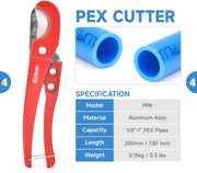 IWS-1807CN PEX Crimping Tool Kit with PEX Crimpers, PEX Tubing Cutter, Copper Ring Removal Tool for 1/2’’ & 3/4’’ Copper Crimp Rings, Meets ASTM F1807 Standard PEX Pipe Tools iCrimp