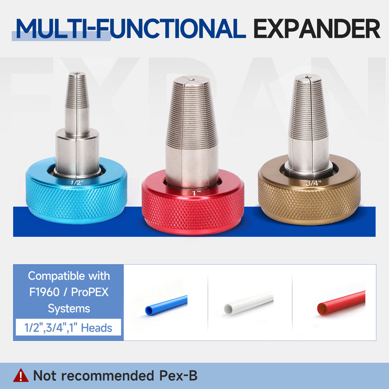 IWS-1960DT ProPEX Expansion Tool Kit, Sized 1/2,3/4,1-inch,Auto Rotation PEX-a Tubing Expander