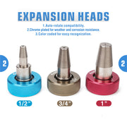 IWS-1960DT ProPEX Expansion Tool Kit, Sized 1/2,3/4,1-inch,Auto Rotation PEX-a Tubing Expander PEX Pipe Tools IWISS TOOLS