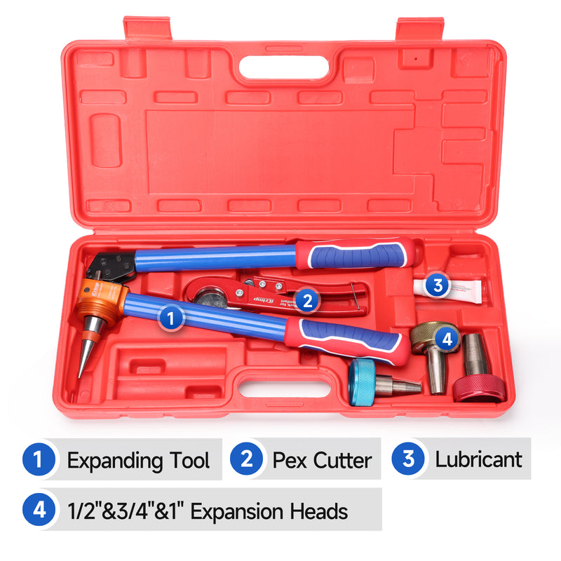 IWS-1960DT ProPEX Expansion Tool Kit, Sized 1/2,3/4,1-inch,Auto Rotation PEX-a Tubing Expander