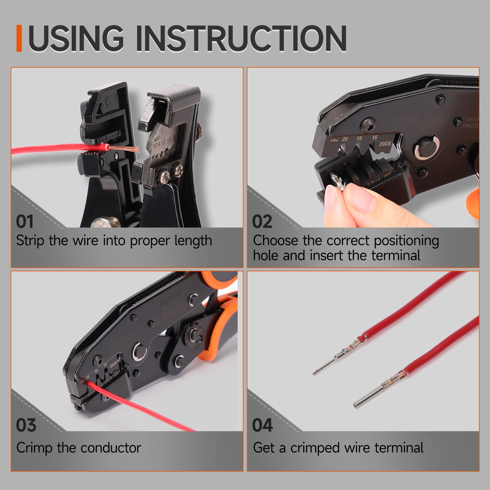Ratchet Deutsch Crimp Tool for DT Connector,Open barrel Terminal ...