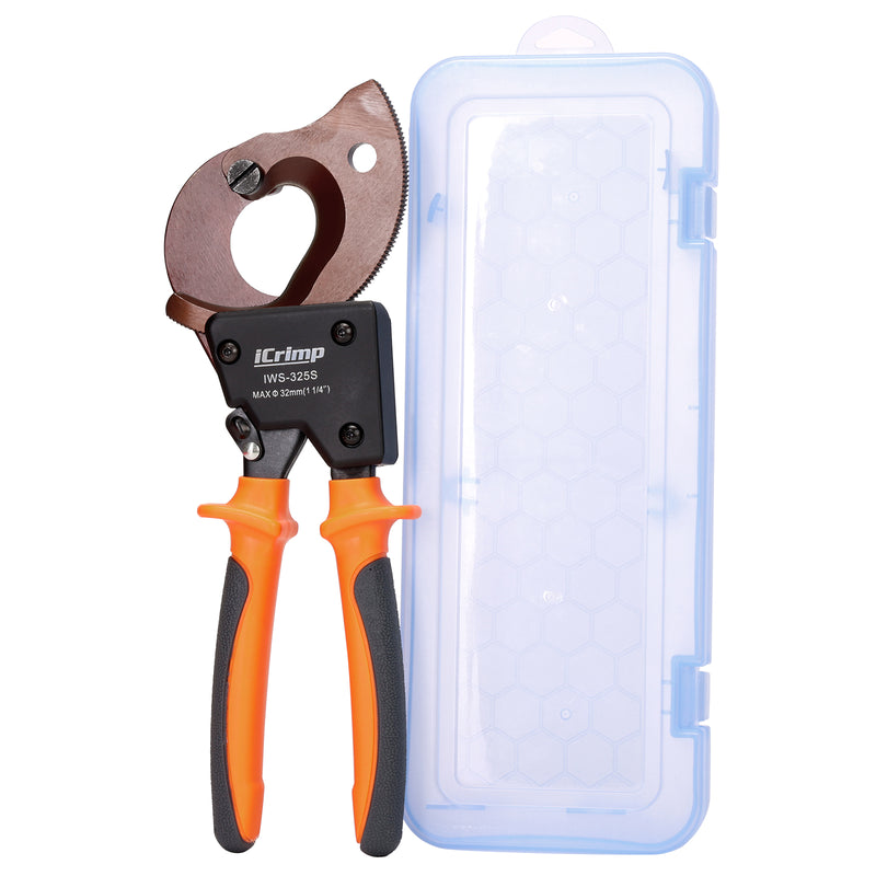 IWS-325S Ratchet Cable Wire Cutter, Cuts Up to 32mm Diameter, Heavy-Duty Cable Cutter for Cutting Electrical Aluminum Copper and Multi-core Cables