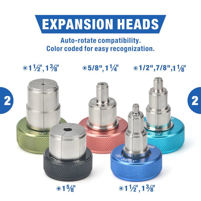 IWS-3858C Copper Tube Expansion Tool Kit for 3/8" to 1-5/8" HVAC Refrigeration Tubing, with Deburring Tool and Pipe Cutter Copper Pipe Tools iCrimp
