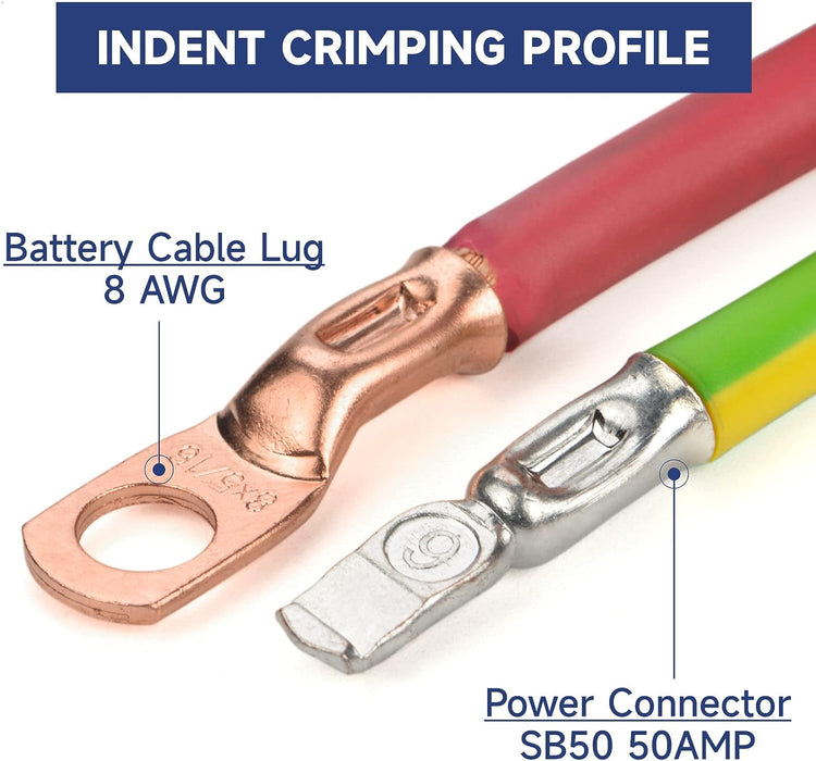 Adereindhuls-krimptang 1,25-16 mm² kabel-accuschoen voor Anderson-stekker- krimptang-aansluiting Adereindhuls-krimptang 1,25-16 mm² kabel-accuschoen voor Anderson-stekker- krimptang-aansluiting