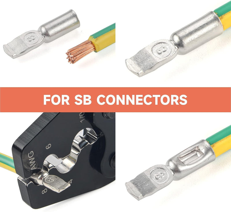 IWS-50AP Battery Cable Crimping Tool for Power 50A & 75A Connectors, Anderson SB50 SB120 SB175 Connectors, AWG 8-1/0 Battery Cable Lugs Hand Crimping Pliers iCrimp