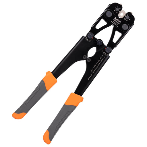 IWS-50BN Battery Cable Lug Crimping Tool for 8, 6, 4, 2, 1, 1/0 AWG Copper Cable Lugs, Battery Terminal Crimper