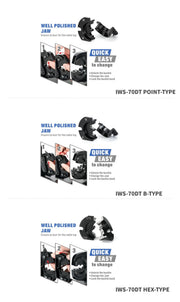 IWS-70DT Battery Lugs Crimping Tool for Battery Cable Ends, Tubular Cable Lugs 6-70mm² AWG 10-2/0 Bench Mount Type Hand Crimping Pliers IWISS TOOLS