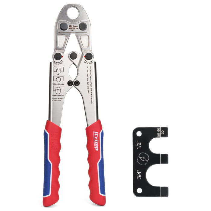 IWS-S34  iCrimp 3/4 Inch PEX Crimping Tool for Stainless Steel Crimping Tool - F877 Crimping Tool is compatible with crimping systems