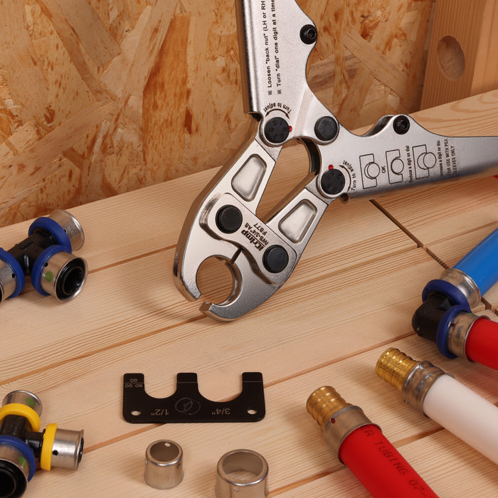 IWS-S34  iCrimp 3/4 Inch PEX Crimping Tool for Stainless Steel Crimping Tool - F877 Crimping Tool is compatible with crimping systems