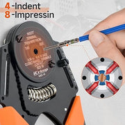 IWD-16 DT125 KIT Closed Barrel Crimper 4 Way Indent,8 Impression Type Deutsch Crimper for Solid Contacts Gage 14,16&18(IWD-16) with DT Connector Kit Hand Crimping Pliers iCrimp