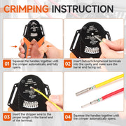 IWD-16 DT125 KIT Closed Barrel Crimper 4 Way Indent,8 Impression Type Deutsch Crimper for Solid Contacts Gage 14,16&18(IWD-16) with DT Connector Kit Hand Crimping Pliers iCrimp
