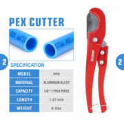 KG1096F PEX Clamp Tool Kit for 3/8 to 1 inch PEX Cinch Clamps with 30Pcs Stainless Steel Clamps, 12Pcs PEX Brass Fittings PEX Pipe Tools iCrimp