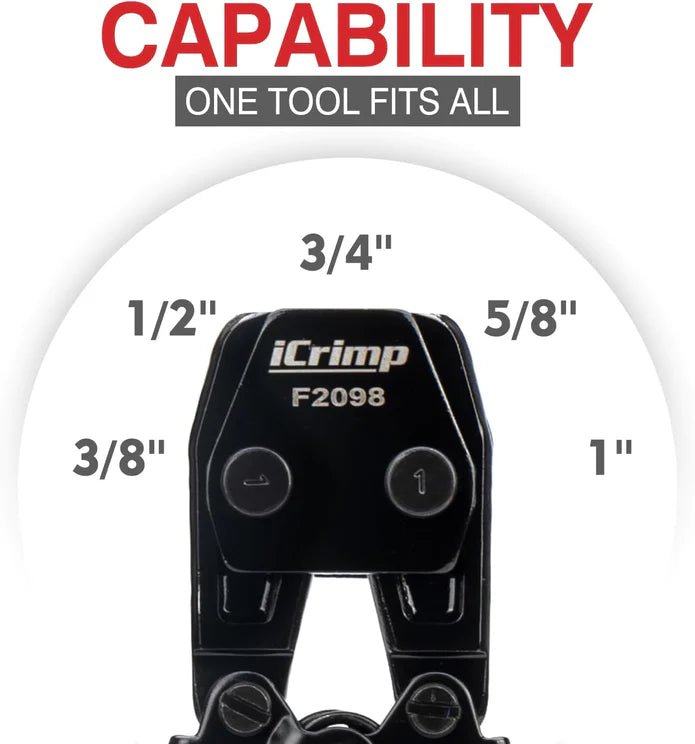 KIT-1096D PEX Clamp Tool Kit for 3/8 to 1 inch PEX Cinch Clamps Meets ASTM 2098 with 20pcs 1/2", 10 Pcs 3/4" Clamps PEX Pipe Tools IWISS TOOLS
