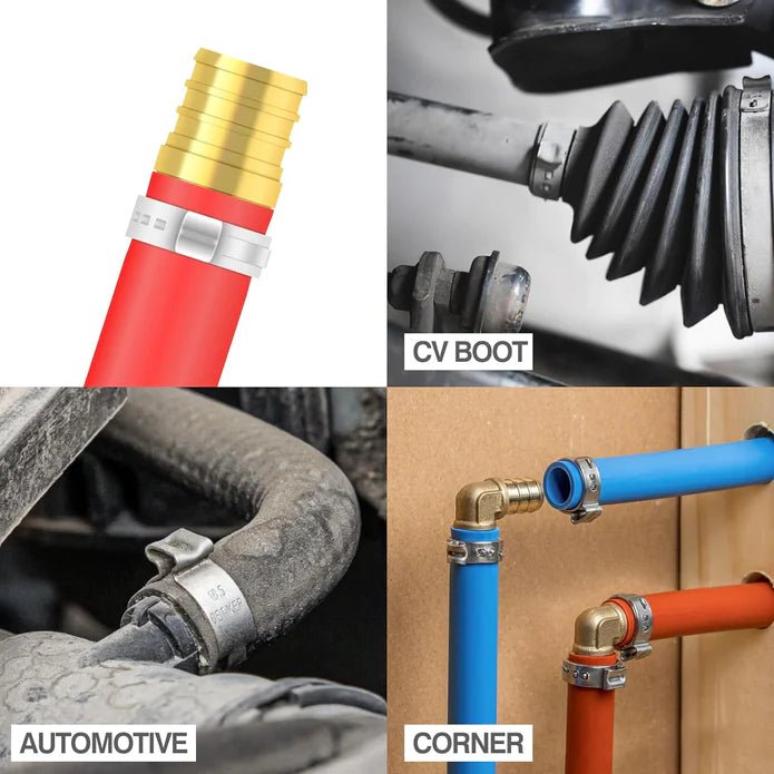 KIT-1096D PEX Clamp Tool Kit for 3/8 to 1 inch PEX Cinch Clamps Meets ASTM 2098 with 20pcs 1/2", 10 Pcs 3/4" Clamps PEX Pipe Tools IWISS TOOLS