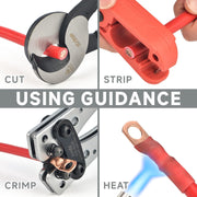 KIT-90C Copper Battery Lugs Assortment Cable Lugs for AWG 8, 6, 4, 2, 1/0 w/Heat Shrink Tubes -90PCS Wire Terminal Kits IWISS