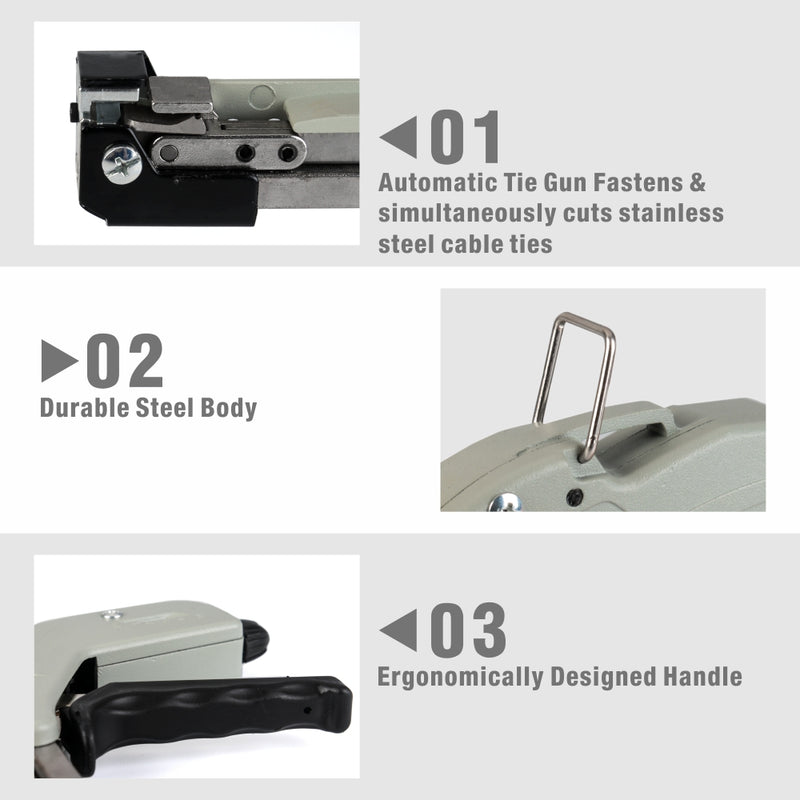 LY-600N Stainless Steel Zip Tie Gun Cable Tie Guns IWISS TOOLS