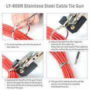 LY-600N Stainless Steel Zip Tie Gun Cable Tie Guns IWISS TOOLS
