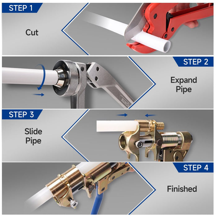 IWS-1232-4 Manual Pipe Axial Press Sliding Tool For S3.2 S4 PEX/PAP Pi ...