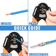 PC-IWD16 105PCS Deutsch Connector Kit in 2,3,4,6,8,12 Pin Configurations with Closed Barrel Crimper for Solid Contacts 14,16&18 Gauge Hand Crimping Pliers iCrimp