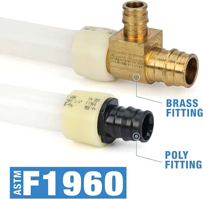Poly and brass fitting ASTM F1960