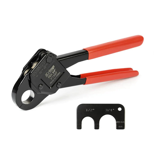 CL 3/4" ASTM F1807 PEX Pipe Crimping Tool, for 3/4-inch Copper Pex Crimps Rings, with Go/No-Go Gauge, Angled Head