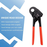 CL 3/4" ASTM F1807 PEX Pipe Crimping Tool, for 3/4-inch Copper Pex Crimps Rings, with Go/No-Go Gauge, Angled Head PEX Pipe Tools iCrimp