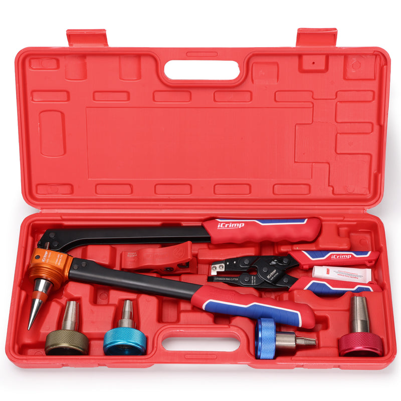 KIT-1960D Expanding Tool Kit with Auto-Rotate Expansion Heads for 3/8,1/2,3/4&1 in.
