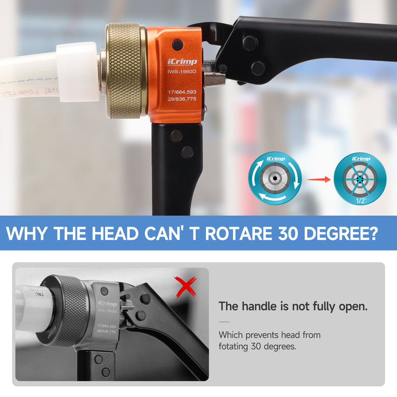 KIT-1960D Expanding Tool Kit with Auto-Rotate Expansion Heads for 3/8,1/2,3/4&1 in.