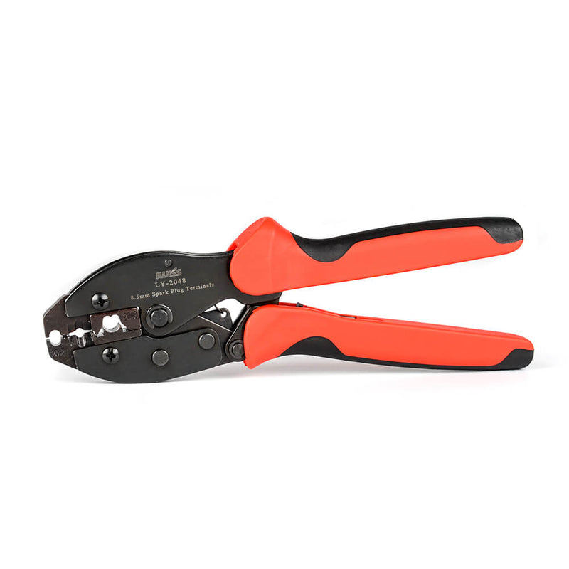 LY-2048 Ratchet Spark Plug Wire Crimping Tool for Spark Plug Ignition Wire and Terminals Dia. 8.5mm Hand Crimping Pliers iCrimp