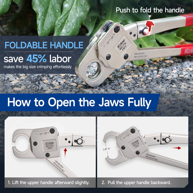 SL-1 Stainless Steel Sleeves Compact Pressing Tool,compatible with Viega PureFlow Press fittings