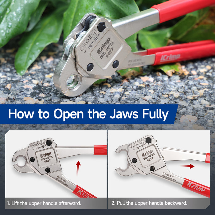 SL-1/2 Stainless Steel Sleeves Compact Pressing Tool,compatible with Viega PureFlow Press fittings