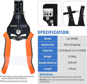 SN-2546B KIT Solar PV Cable Crimping Tool Kit for 2.5/4/6mm² with Stripper, Cutter, Solar Spanner and solar Connectors Hand Crimping Pliers iCrimp