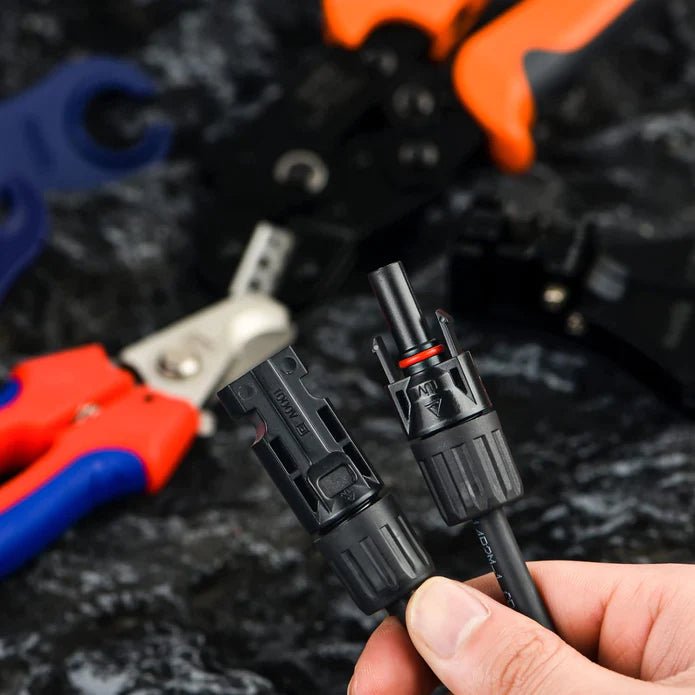 SN-2546B KIT Solar PV Cable Crimping Tool Kit for 2.5/4/6mm² with Stripper, Cutter, Solar Spanner and solar Connectors Hand Crimping Pliers iCrimp