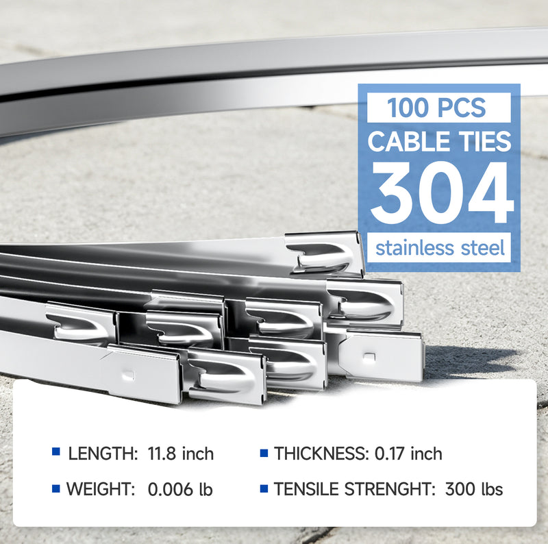 WCT322 Stainless Steel Cable Tie Gun Wrap Tool Metal Zip Tie Tightener Tensioning & Cutting Functional Cable Tie Gun c/w Free Zip Tie Release Tool