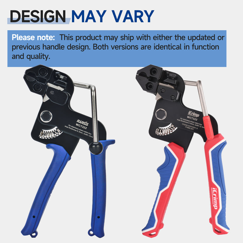 WCT322 Stainless Steel Cable Tie Gun Wrap Tool Metal Zip Tie Tightener Tensioning & Cutting Functional Cable Tie Gun c/w Free Zip Tie Release Tool