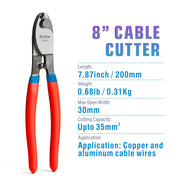 TX100-8 Wire Cable Cutter up to 35mm² Cable Stripper & Wire Cutters iCrimp
