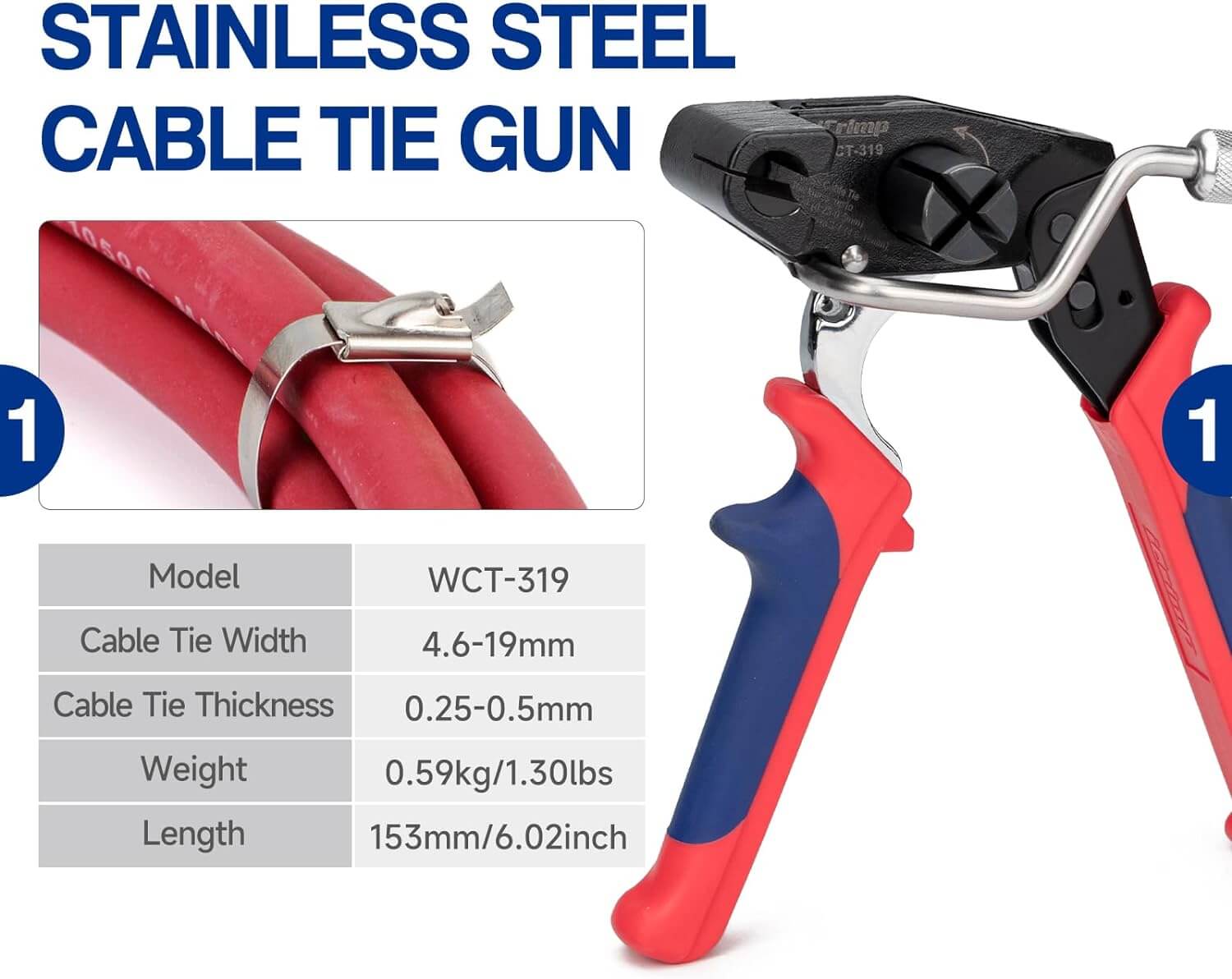 Stainless Steel Cable Tie Gun — IWISS TOOLS