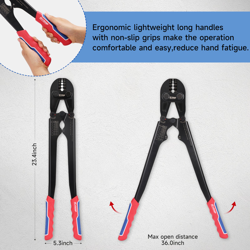 IWS-1608B Wire Rope Crimping Tool for 1/16"to 3/16"