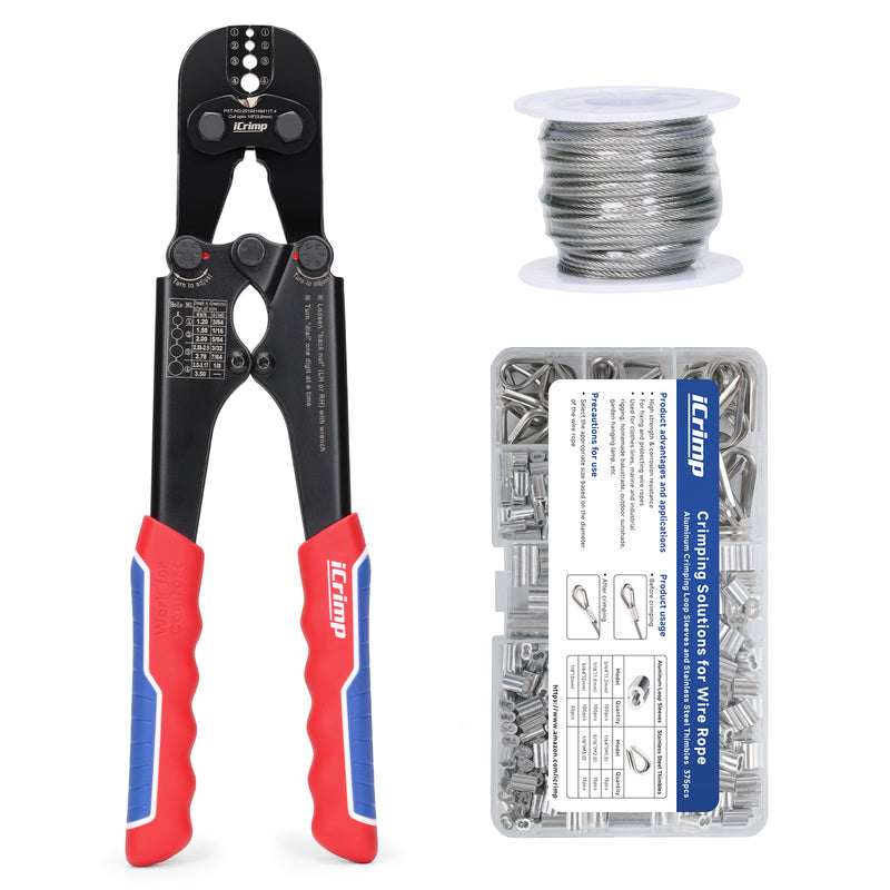 IWS-1608MC  Wire Rope Crimping Tool/Cutter for 3/64-1/8-inch