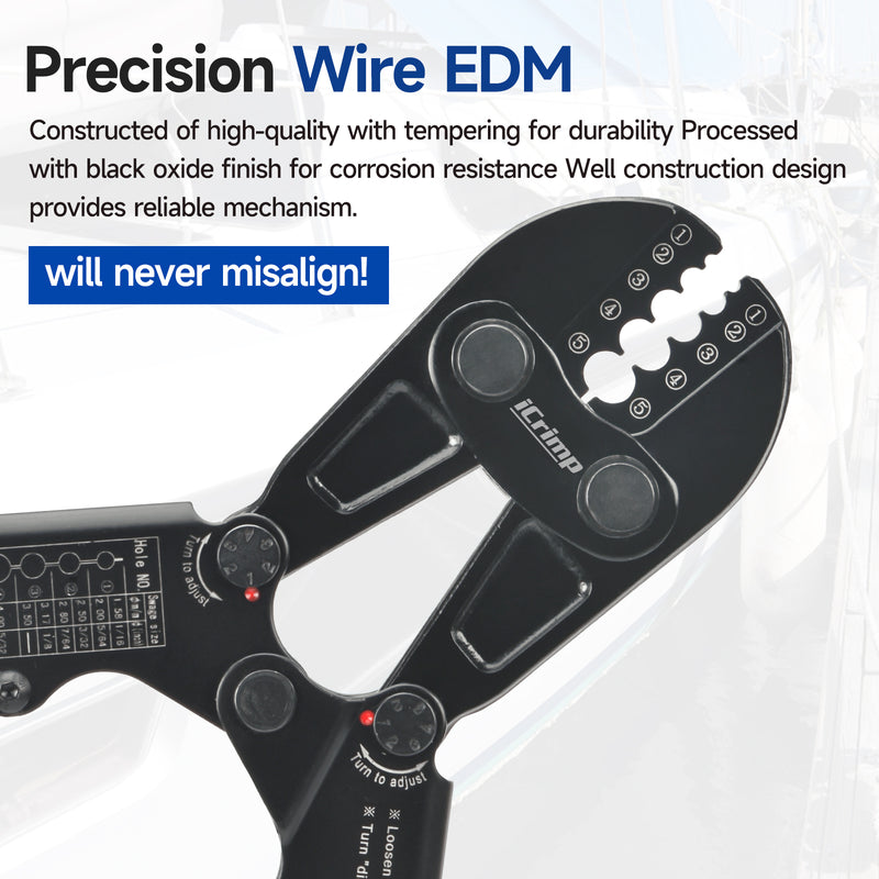 IWS-1608B Wire Rope Crimping Tool for 1/16"to 3/16"