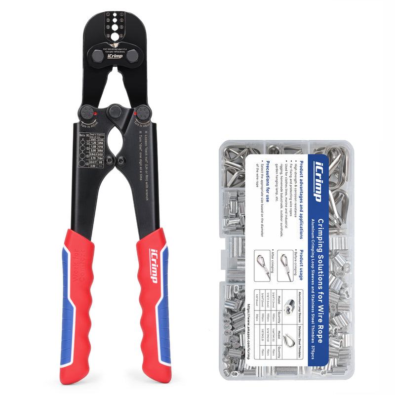 IWS-1608MC  Wire Rope Crimping Tool/Cutter for 3/64-1/8-inch