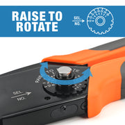 HD-2612 Deutsch Crimping Tool with Mountable Locator, for Solid Contacts(Size 12, 16, 20) Deutsch DT, DTM, DTP Connectors, Amphenol AT Pins Hand Crimping Pliers iCrimp